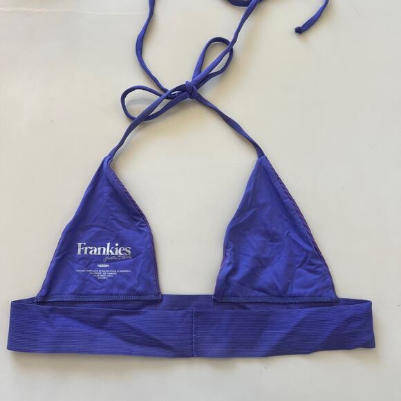 Frankie's Bikinis Purple Triangle Bikini Top - Picture 4 of 9